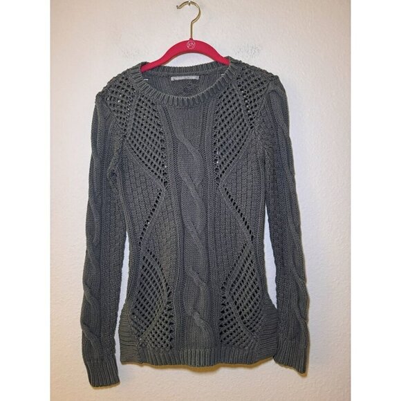 Rubbish Sweaters - Rubbish Knit Sweater Size Small Green Fall Crewneck Long Sleeves